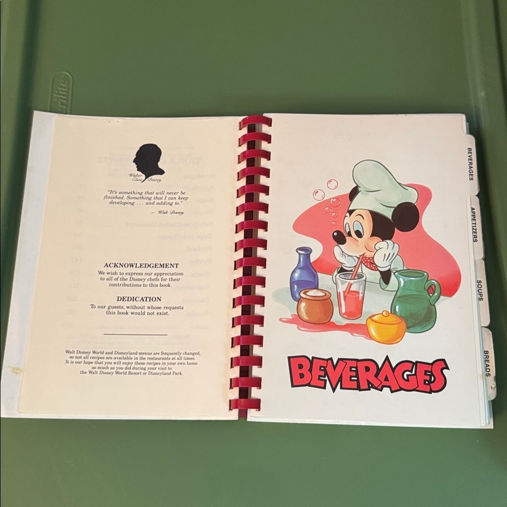 Vintage “Cooking with Mickey Around our World” Walt Disney World Cookbook - Picture 3 of 5